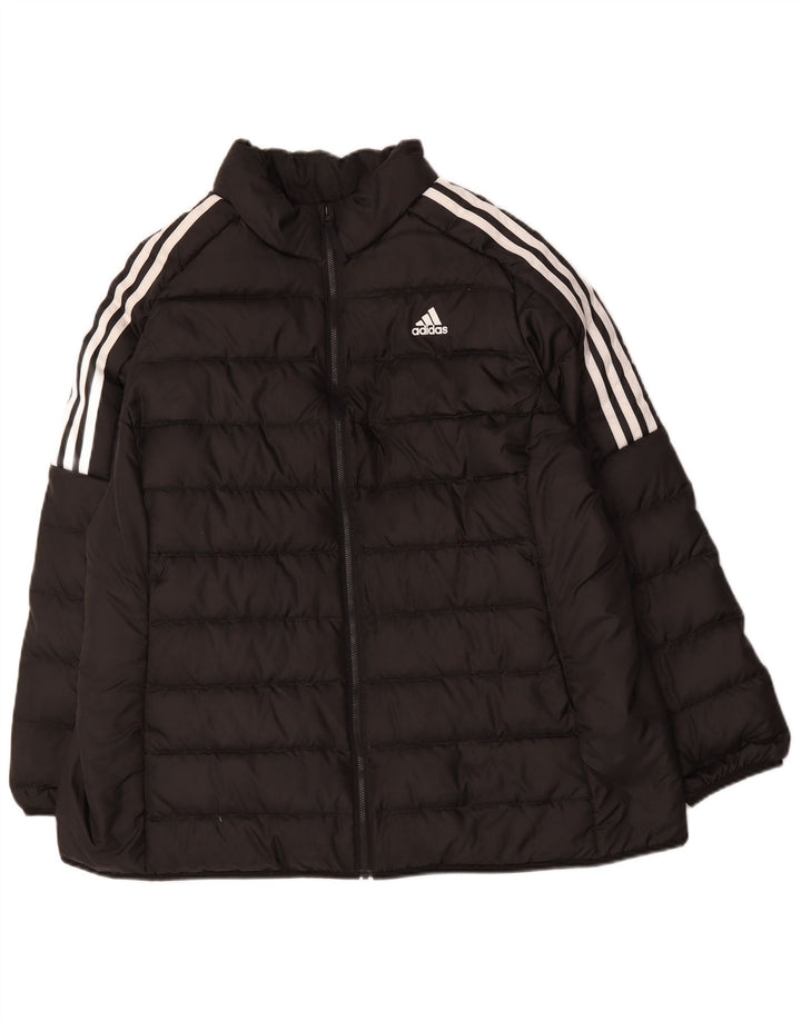 Adidas Damen Wattierte Jacke UK 24/26 2XL Schwarz Polyester