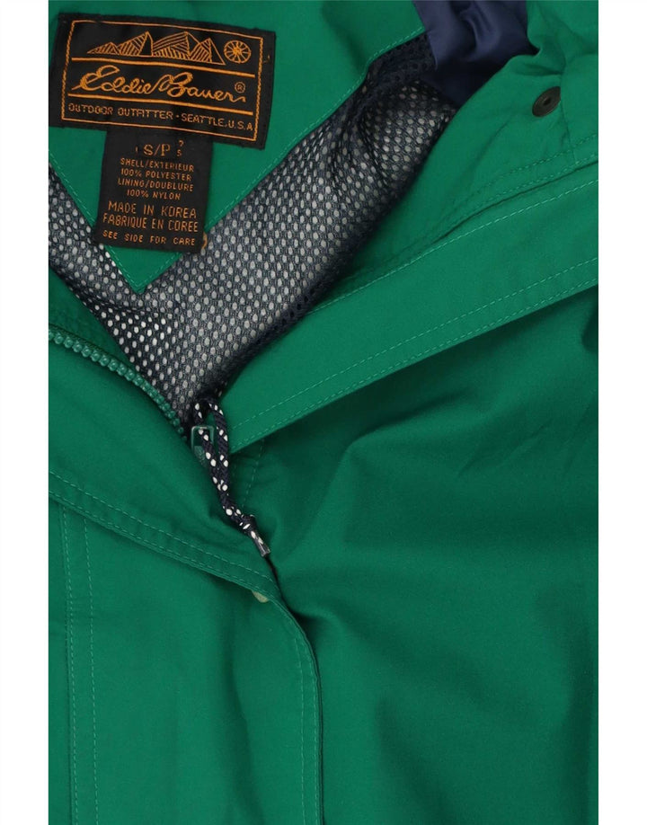 Eddie Bauer Herren-Regenjacke mit Kapuze, UK 36, Größe S, grün, Polyester