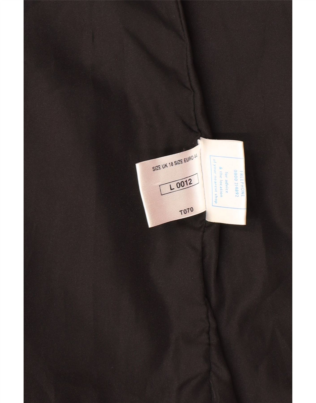 VINTAGE Damen Übergroßer Ledermantel UK 18 XL Schwarzes Leder