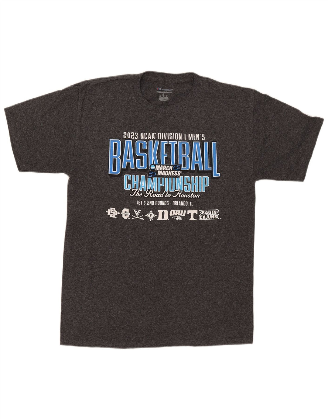 Champion Herren Grafik-T-Shirt-Oberteil Mittelgrau
