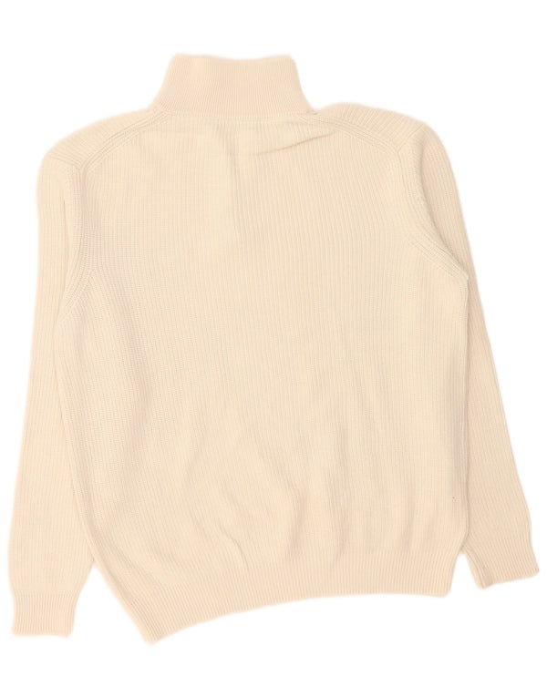 Zara Herren-Pullover mit Reißverschluss am Hals, XL, Weiß