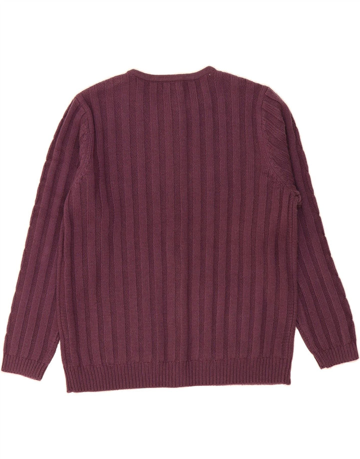 CLASSIC ELEMENTS Womens Elements Cardigan Sweater UK 18 XL Purple Acrylic Vintage Classic Elements and Second-Hand Classic Elements from Messina Hembry 
