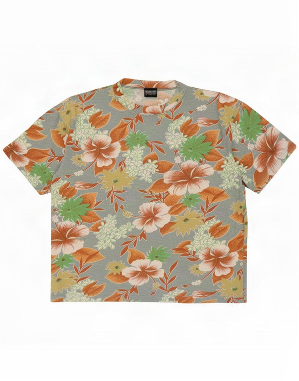 Vintage Herren-T-Shirt mit Grafik, groß, mehrfarbig, Blumenmuster, Baumwolle