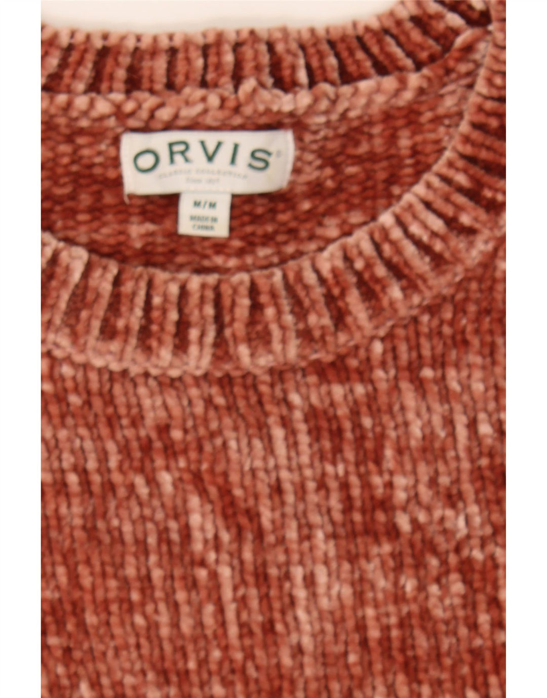 ORVIS Womens Boat Neck Jumper Sweater UK 14 Medium Brown Polyester Vintage Orvis and Second-Hand Orvis from Messina Hembry 