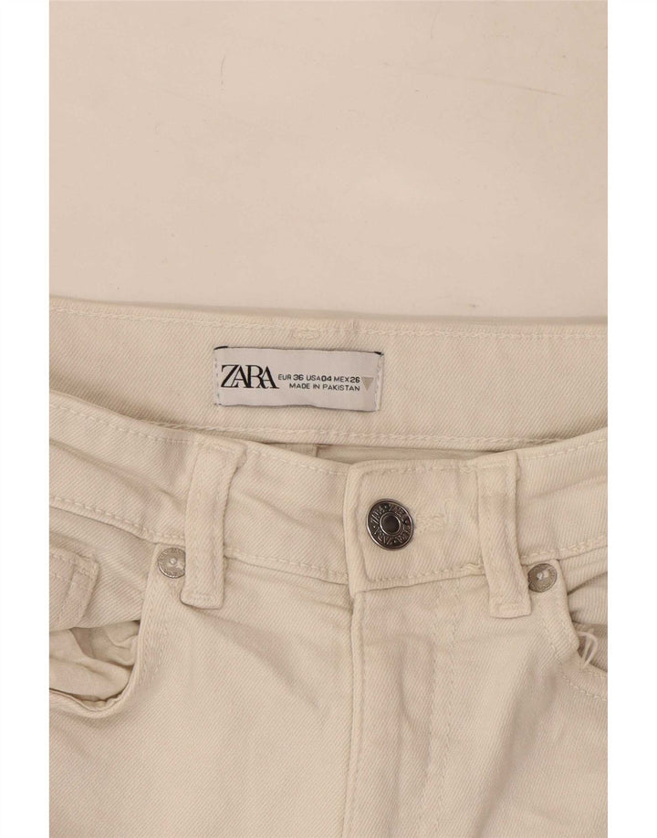 Zara Damen Bootcut Jeans EU 36 XS W26 L24 Weiß