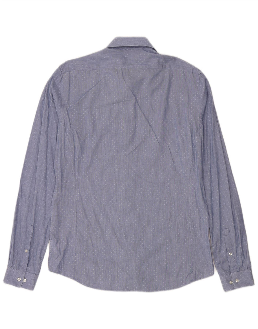 Calvin Klein Herren-Hemd mit extra schmaler Passform, Größe 40, 15 1/2, mittelblau gefleckt