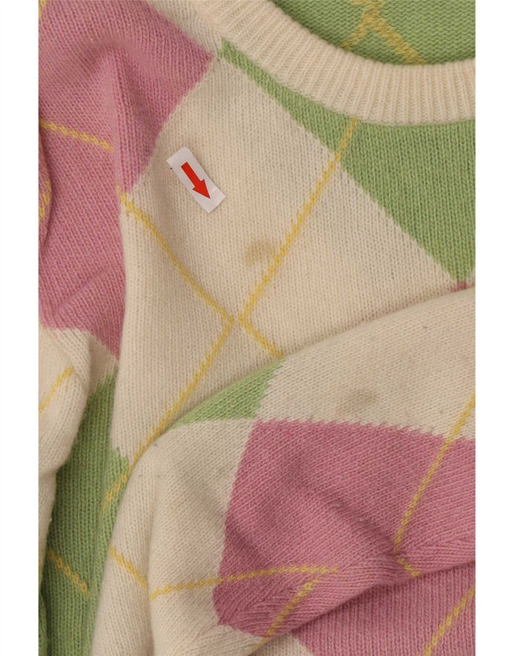 Pringle Herren-Pullover mit Rundhalsausschnitt, mittelgroß, mehrfarbig, Argyle/Diamant