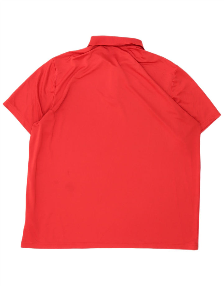 ADIDAS Herren Poloshirt 2XL Rot Polyester