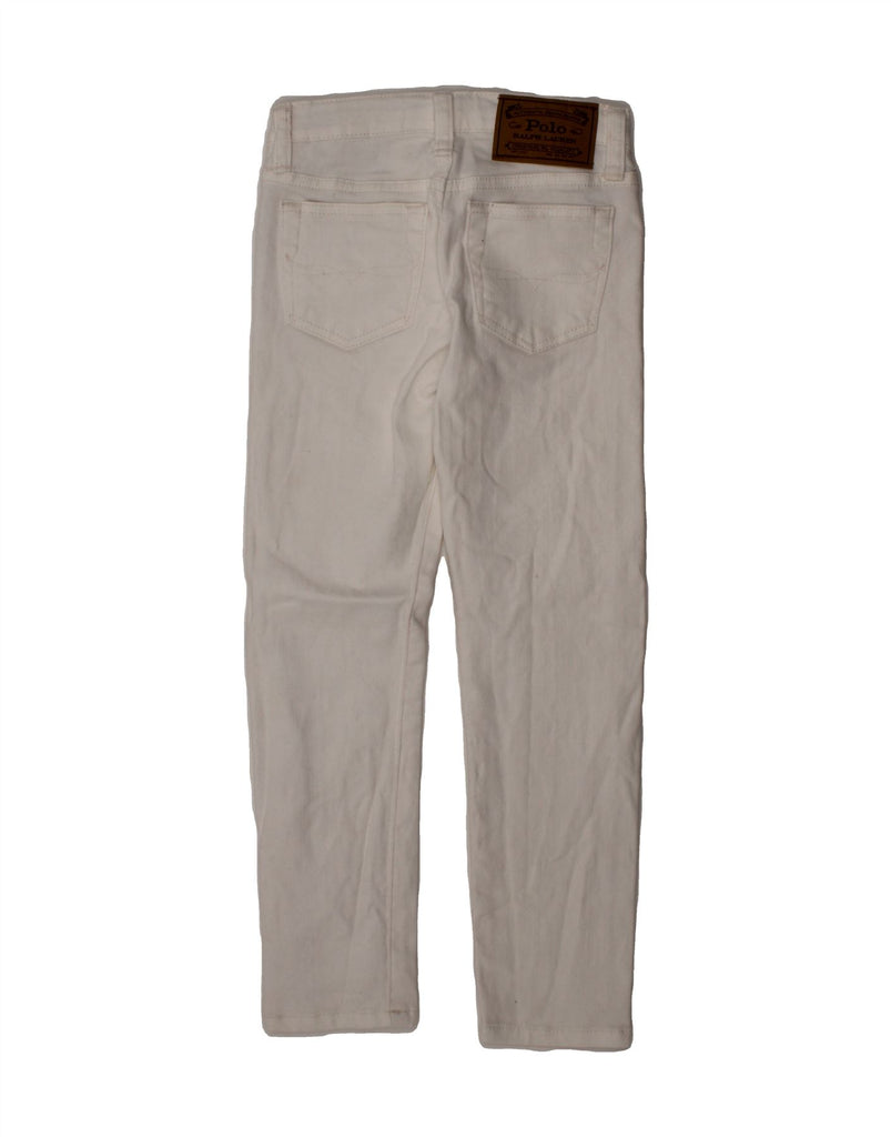 POLO RALPH LAUREN Girls Straight Jeans 5-6 Years W21 L21 White Cotton Vintage Polo Ralph Lauren and Second-Hand Polo Ralph Lauren from Messina Hembry 