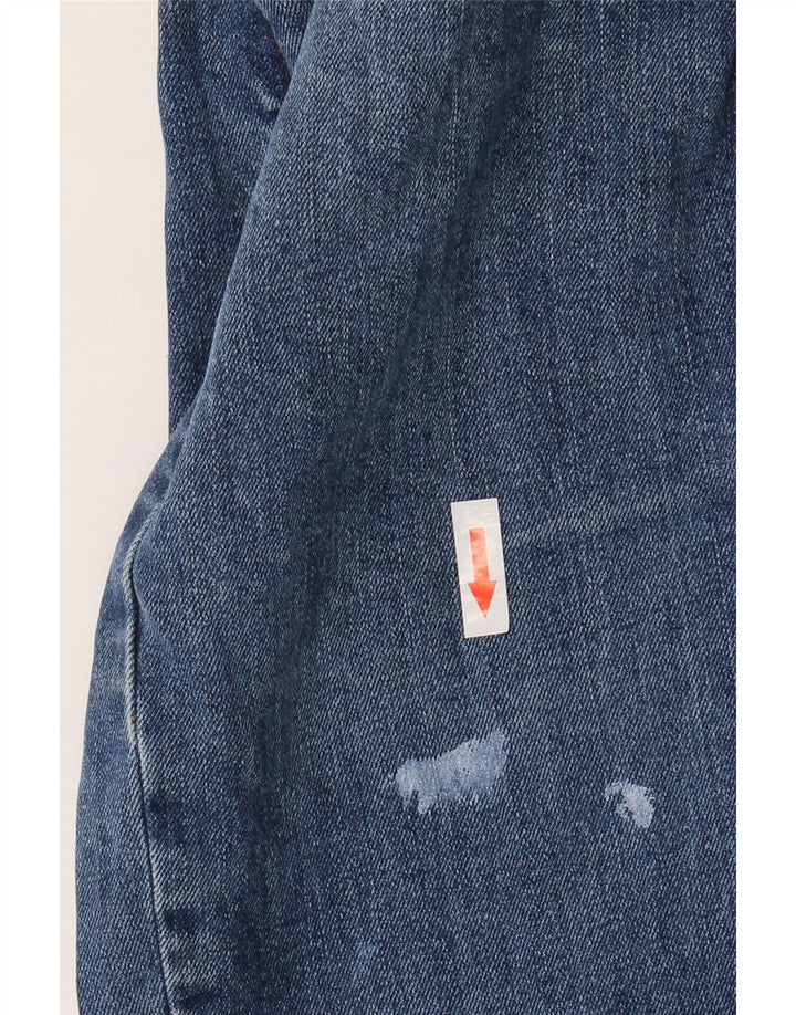 Marks & Spencer Herren Tapered Jeans W32 L29 Blaue Baumwolle