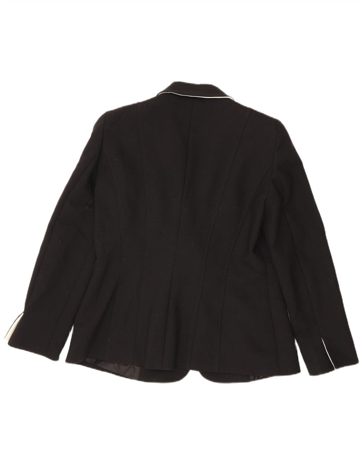 Luisa Spagnoli Damen Blazer Jacke IT 46 Large Schwarz Polyester