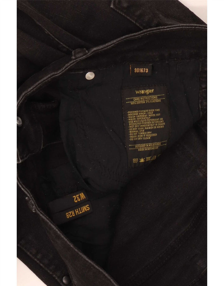 Wrangler Damen Slim Jeans W32 L28 Schwarze Baumwolle