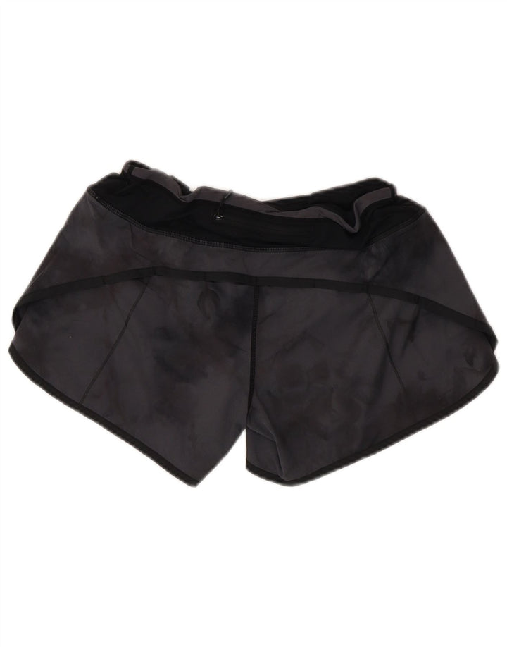 Lululemon Damen Sportshorts US 6 Mittelgraues Batik-Polyester