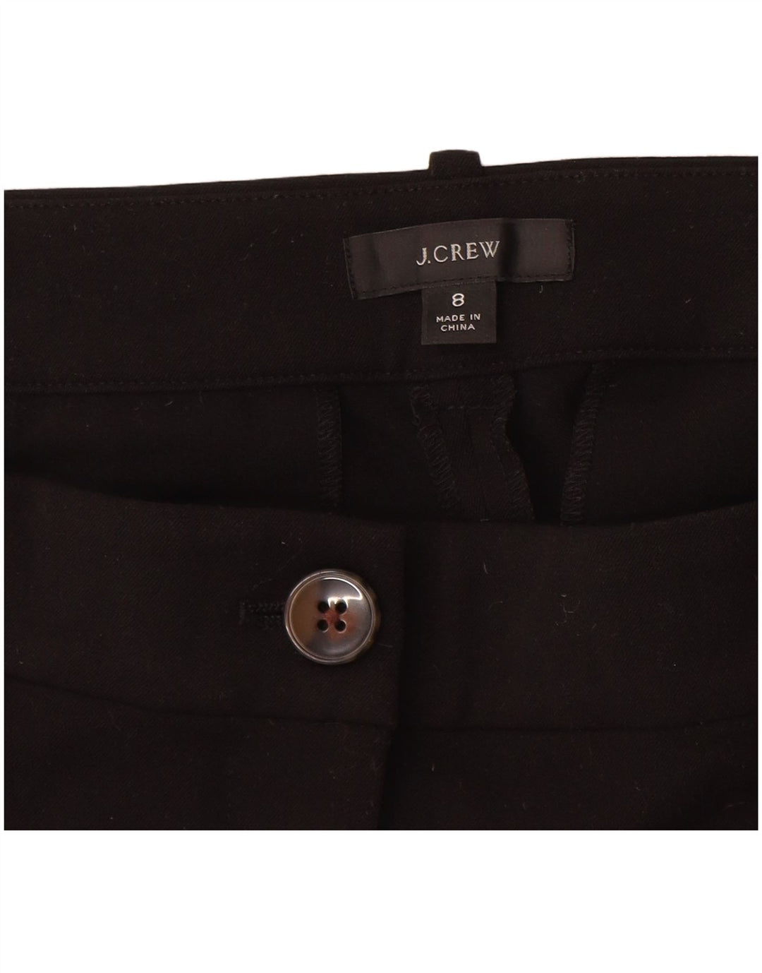 J. CREW Slim Chino-Hose für Damen, US 8, M, B28, L27, Schwarz, Polyester