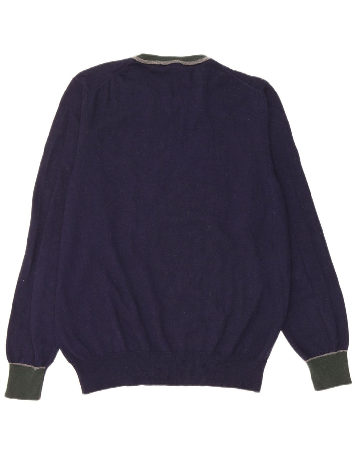 PEUTEREY Herren-Pullover mit Rundhalsausschnitt, XL, Marineblau, Colourblock-Wolle