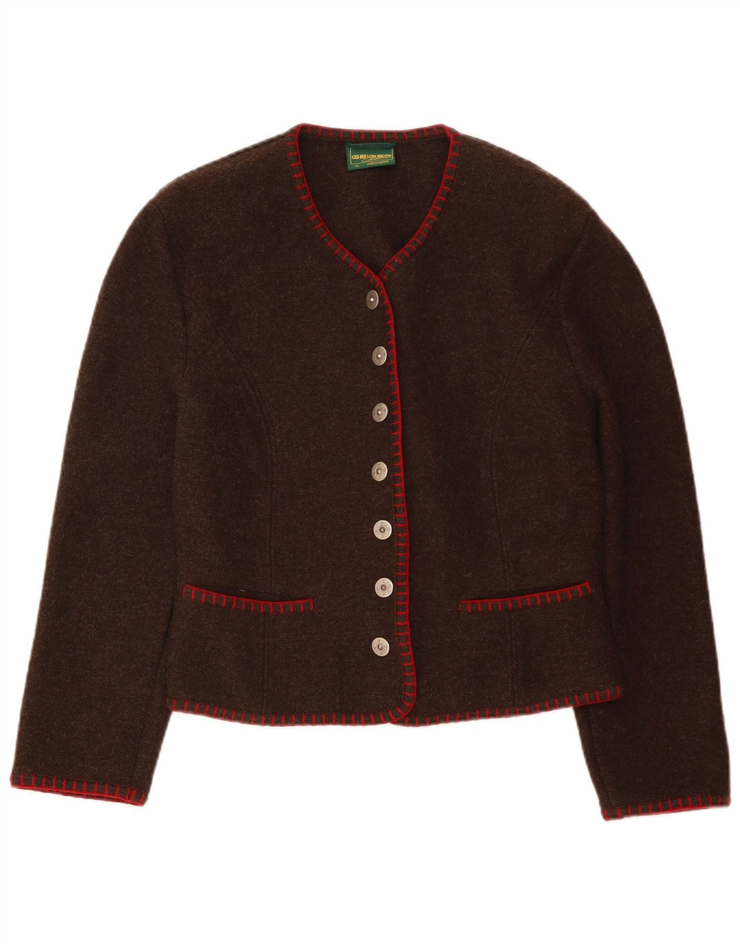 GEIGER Damen 7-Knopf-Blazerjacke IT 44 Mittelbraun