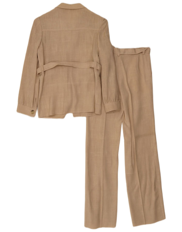 Vintage Damen 4-Knopf-2-teiliger Anzug IT 36 XS W26 L30 Beige Viskose