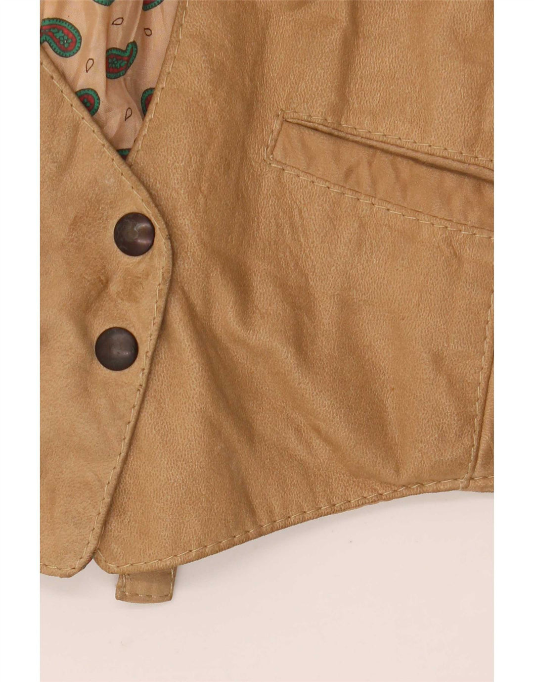 Vintage Damen Weste Groß Beige