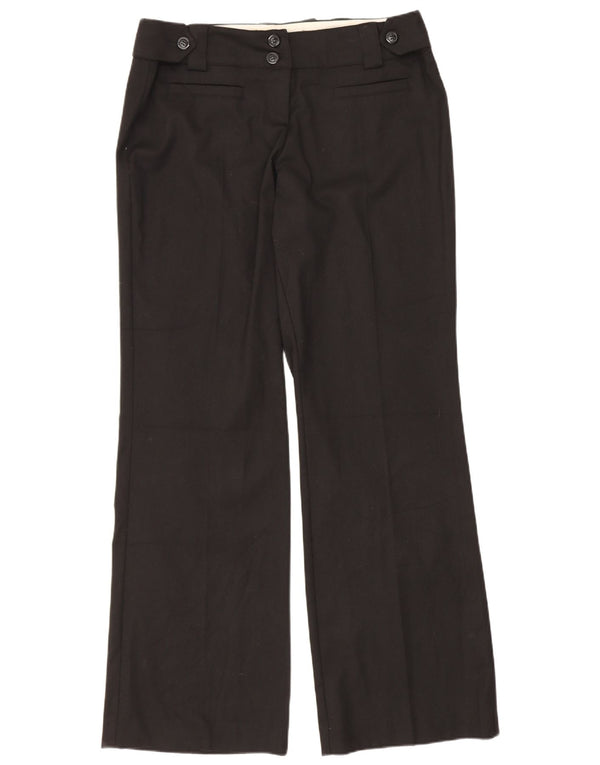Marks & Spencer Damen Bootcut Freizeithose UK 12 Medium W30 L30 Schwarz