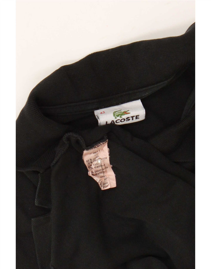 Lacoste Damen Polokleid Größe 42 Große schwarze Baumwolle