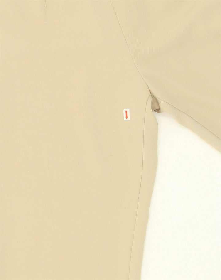 VINTAGE Womens High Waist Suit Trousers W24 L29 Beige Polyester | Vintage Vintage | Thrift | Second-Hand Vintage | Used Clothing | Messina Hembry 