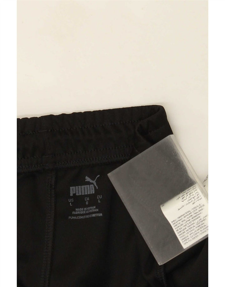 Puma Herren-Trainingshose mit Grafik, Größe L, Schwarz, Polyester