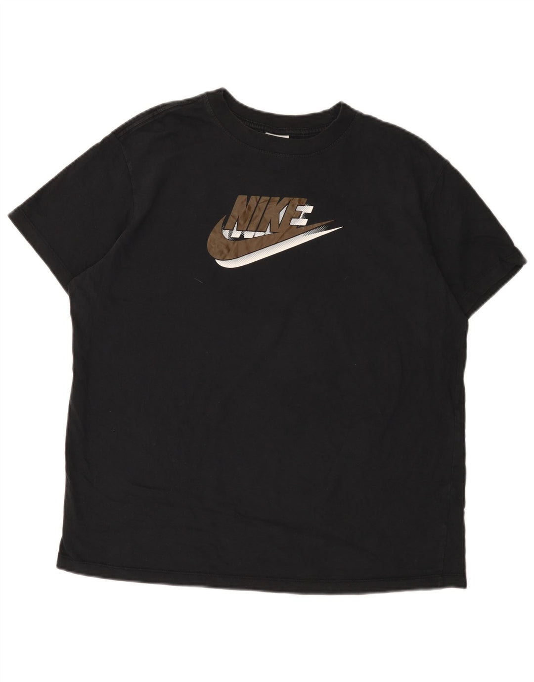 Nike Herren-T-Shirt in Übergröße mit Grafik, mittelschwarze Baumwolle