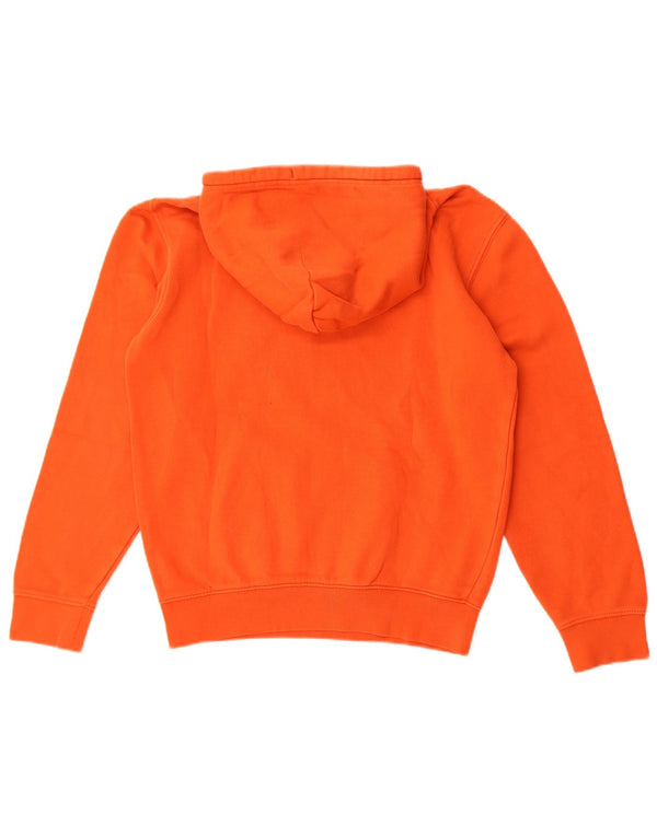 Champion Womens Graphic Oversized Hoodie Pullover UK 6 XS Orange Baumwolle