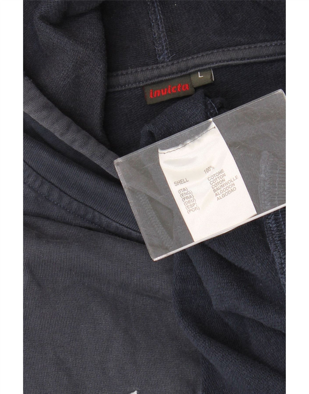 Invicta Herren-Kapuzenpullover mit Grafik, groß, marineblau, Baumwolle
