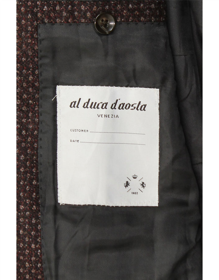 Al Duca D'Aosta Herren 3-Knopf-Blazerjacke IT 52 XL Burgunderrot meliert
