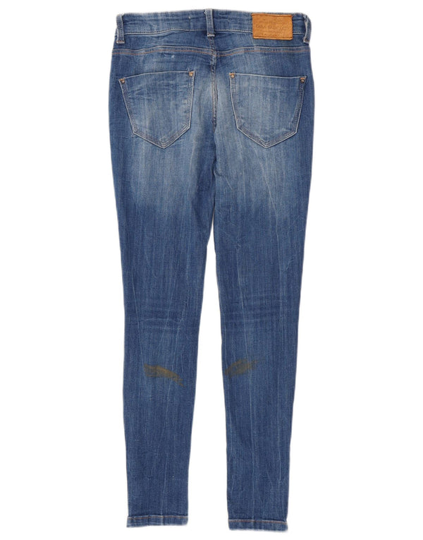 Zara Damen Skinny Jeans EU 34 2XS W24 L27 Blaue Baumwolle