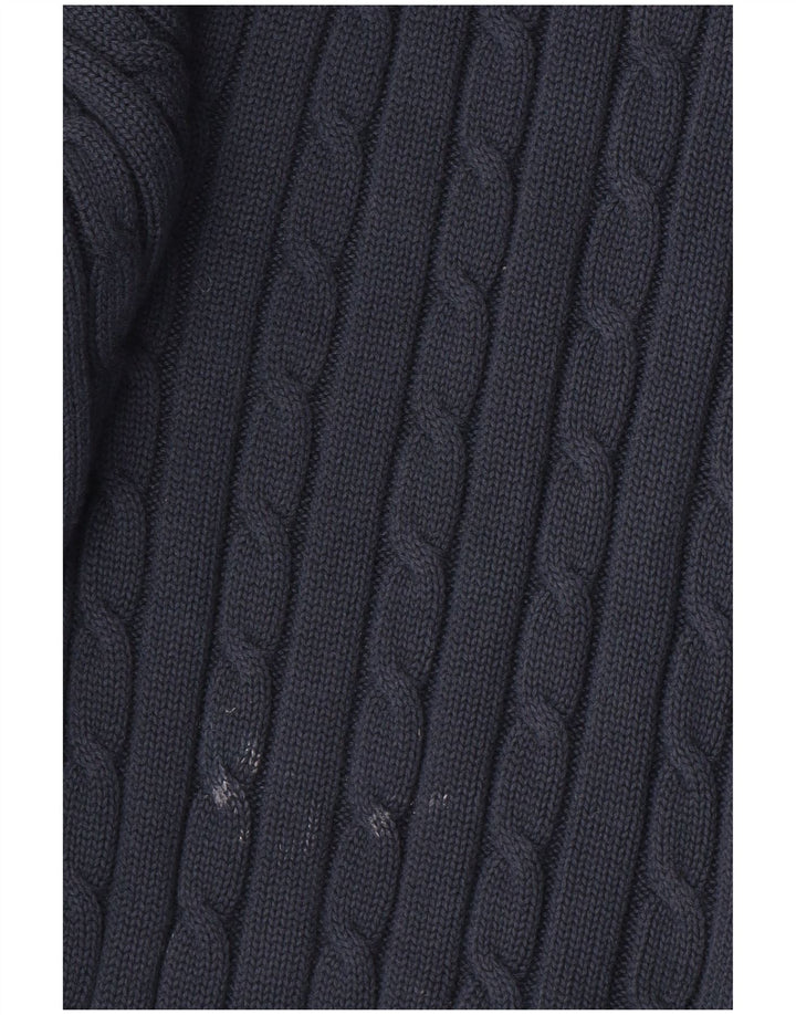 TOMMY HILFIGER Herren-Pullover mit grafischem Rundhalsausschnitt, mittleres Marineblau