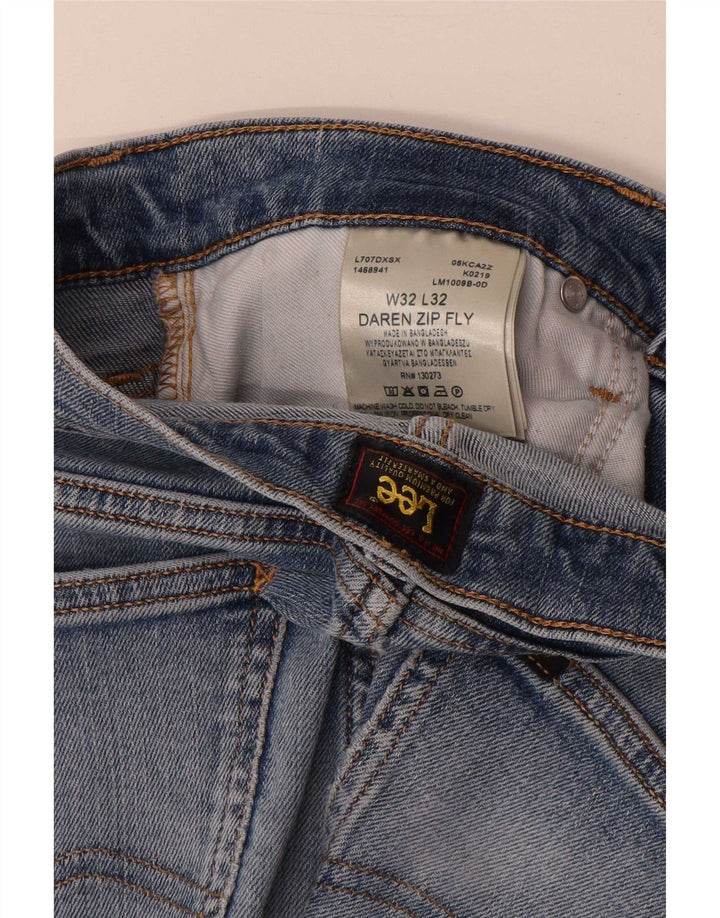 Lee Herren Daren Zip Fly Straight Jeans W32 L32 Blaue Baumwolle