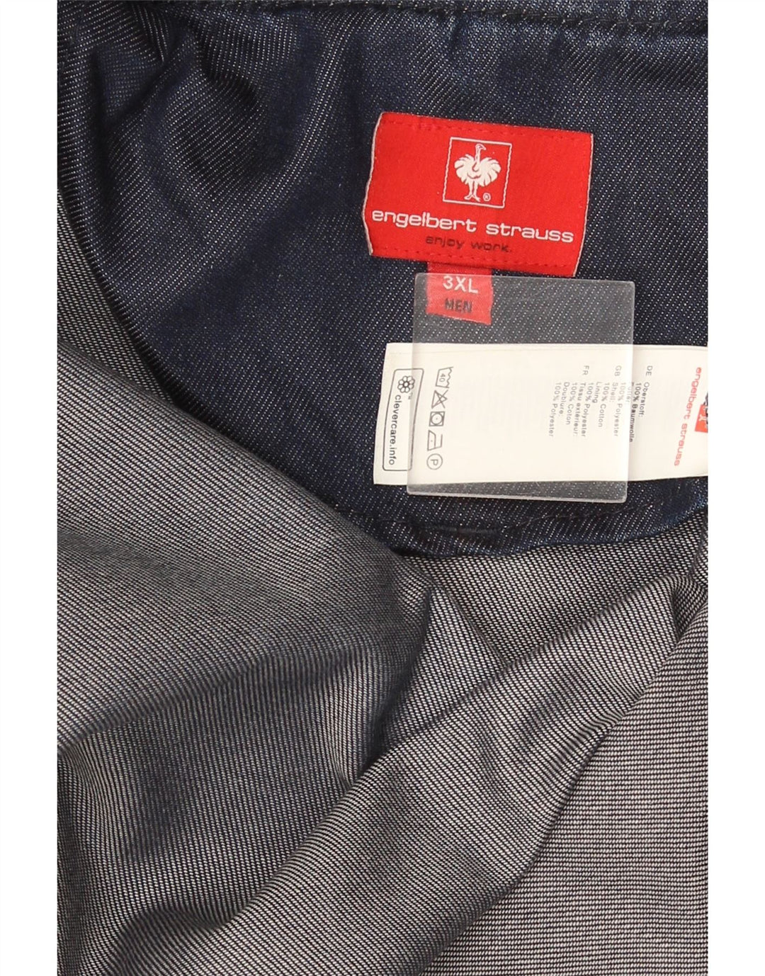 Engelbert Strauss Herren Jeansjacke UK 46 3XL Blaue Baumwolle