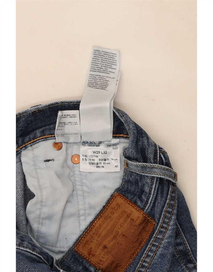 Levi's Damen Straight Jeans W29 L32 Blaue Baumwolle