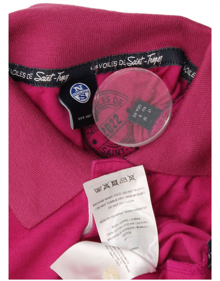 North Sails Herren-Poloshirt mit Grafik, Größe S, rosa Baumwolle