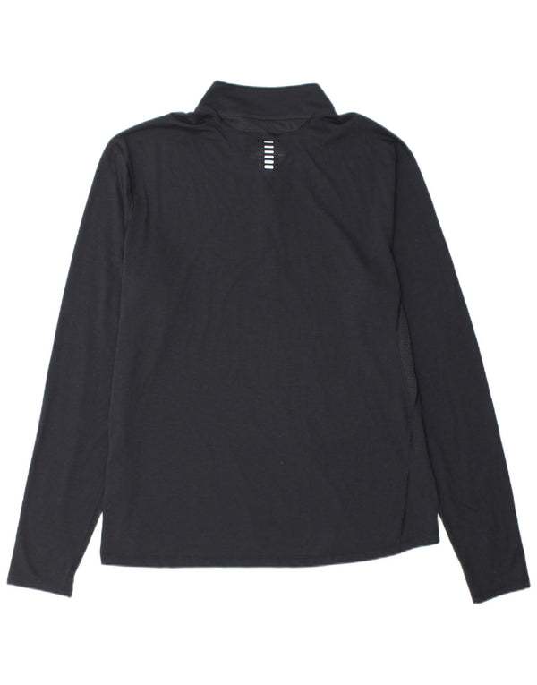 UNDER ARMOUR Mens Heat Gear Zip Neck Pullover Tracksuit Top XL Black