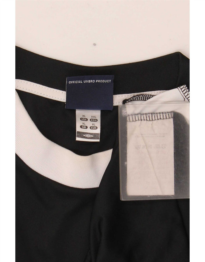 Umbro Herren-Grafik-T-Shirt-Oberteil XL, schwarzes Farbblock-Polyester