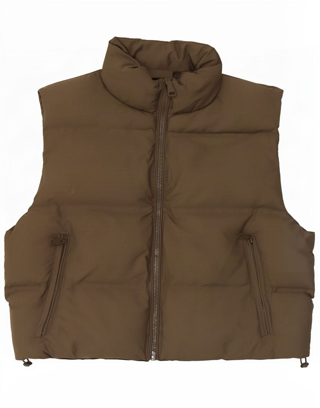 Zara Damen Wattierte Weste UK 14 Medium Khaki Polyester