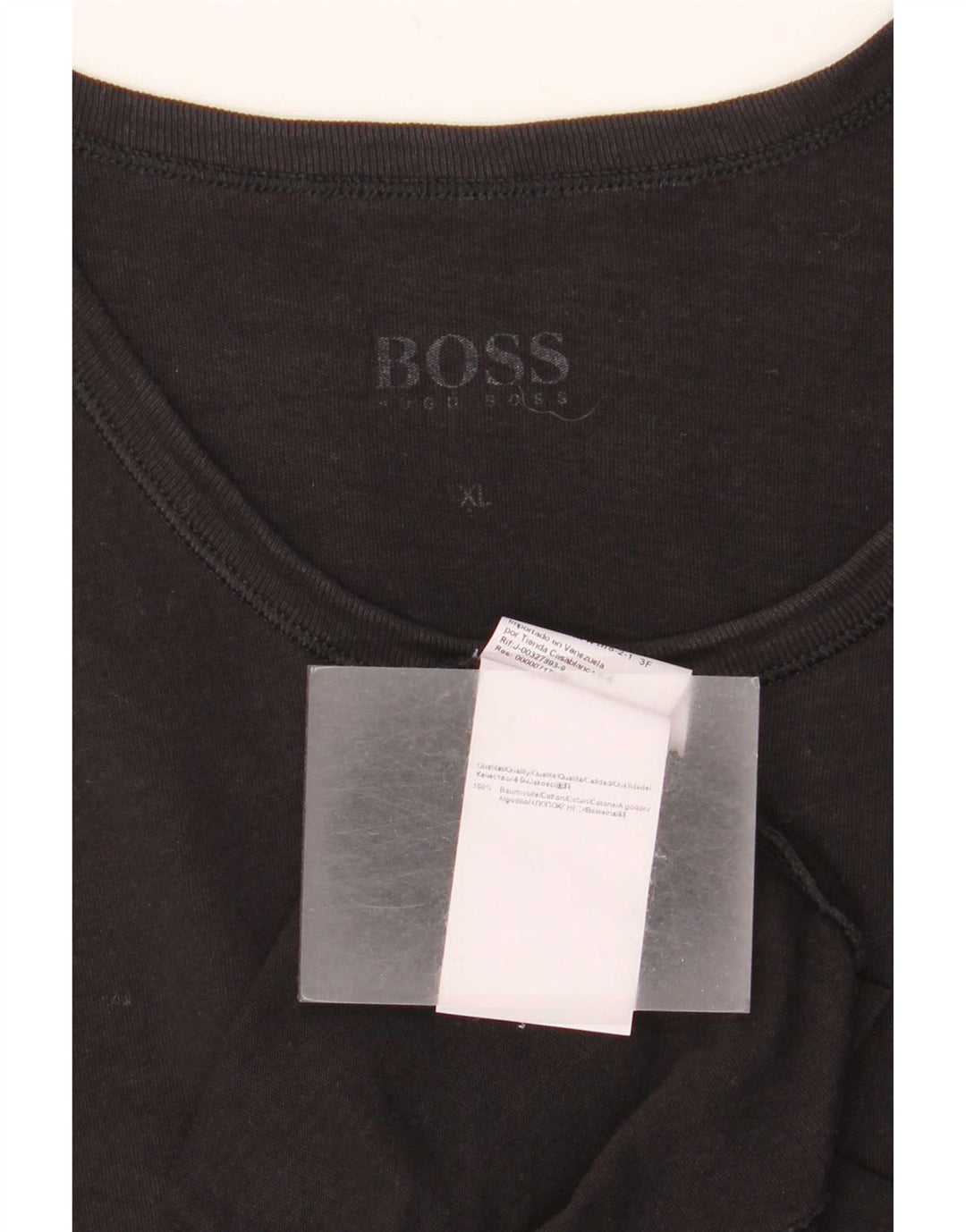 Hugo Boss Herren T-Shirt Top XL Schwarz Elastan