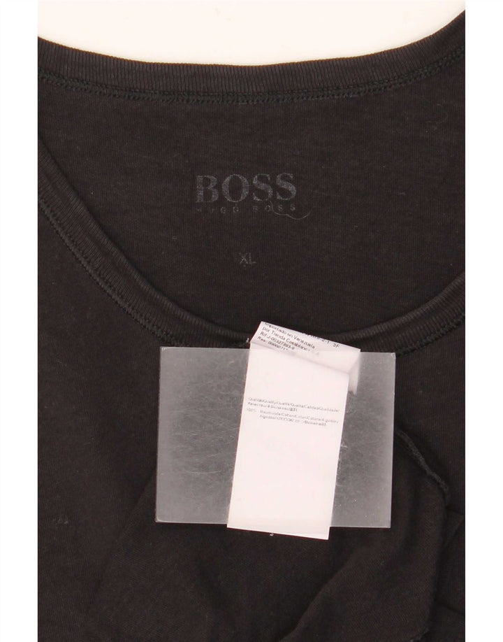Hugo Boss Herren T-Shirt Top XL Schwarz Elastan