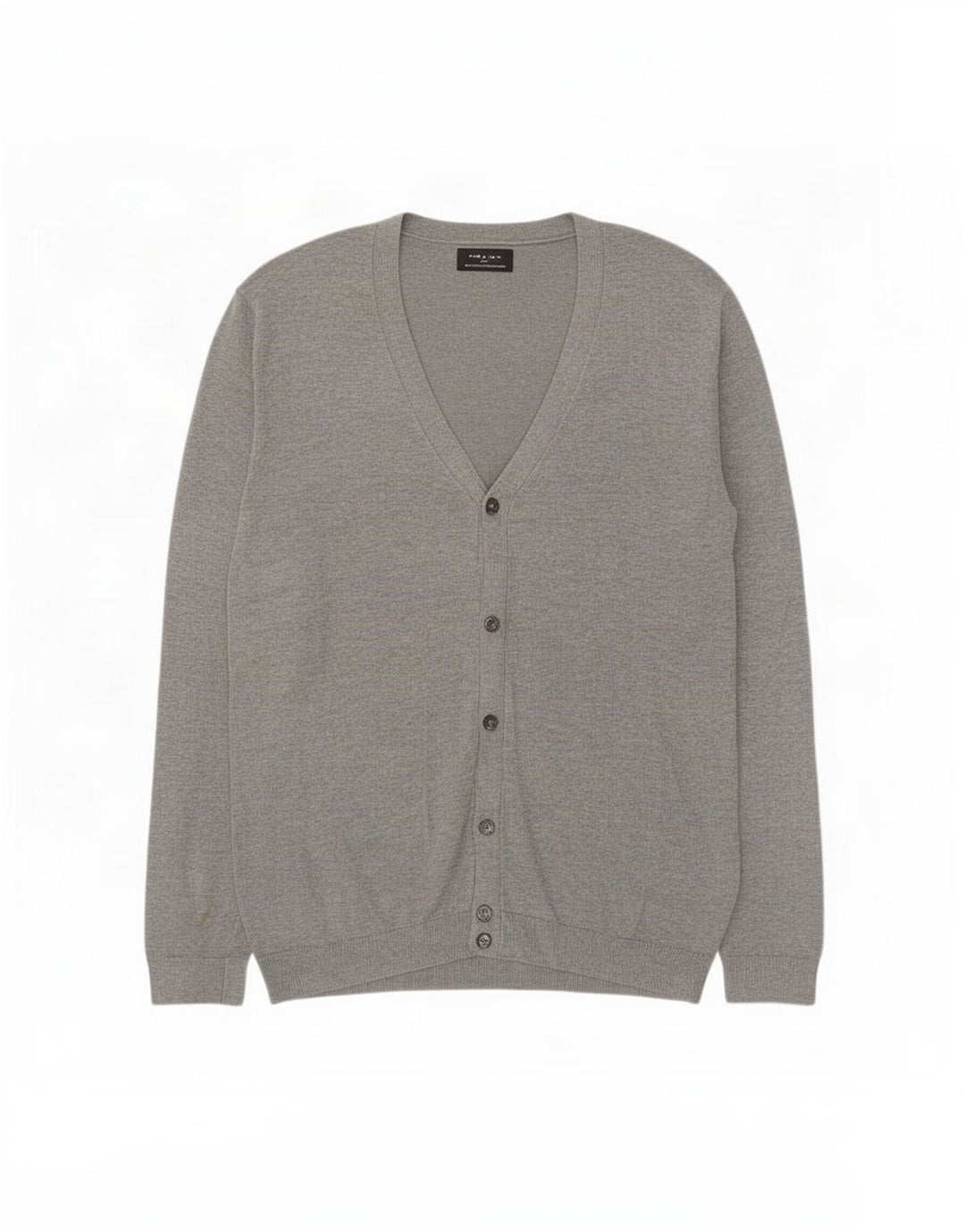 Zara Herren-Strickjacke, groß, grau gefleckt