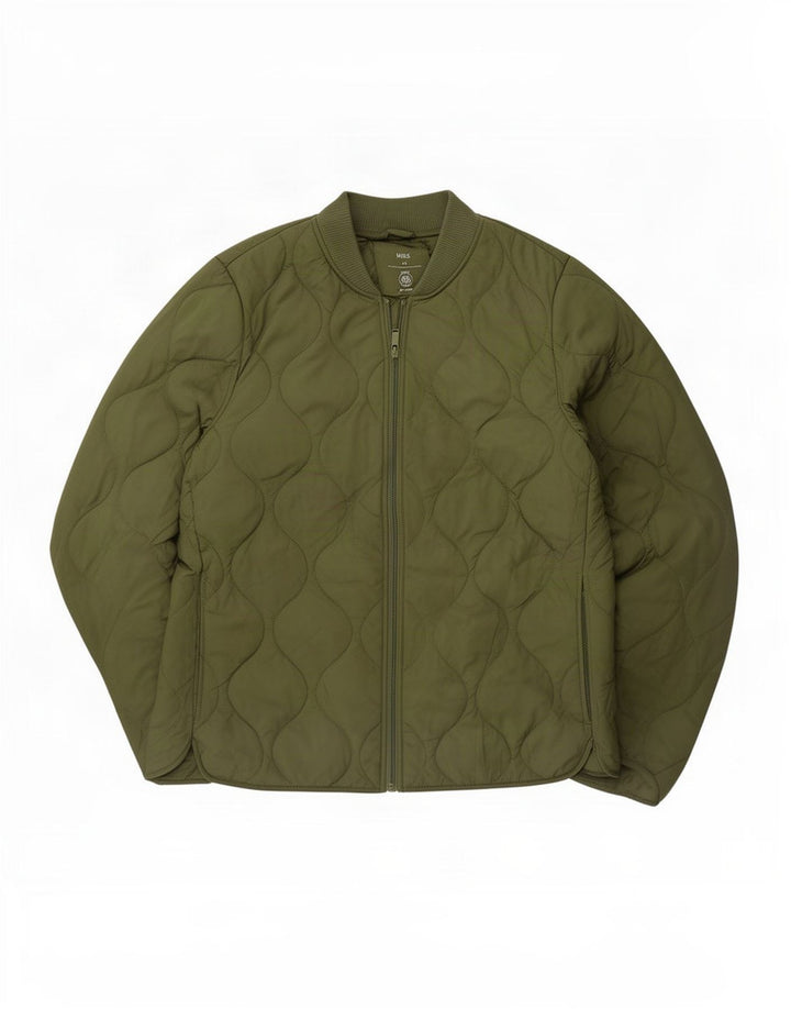Marks & Spencer Damen Steppjacke UK 10 Small Grün Polyester