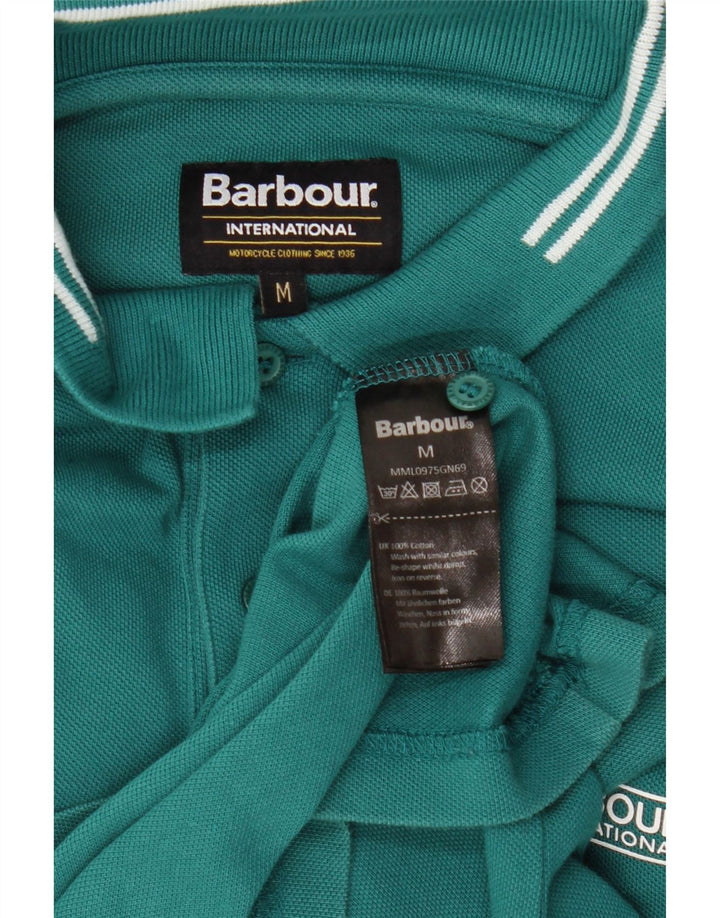 BARBOUR Herren-Poloshirt aus mittelgrüner Baumwolle