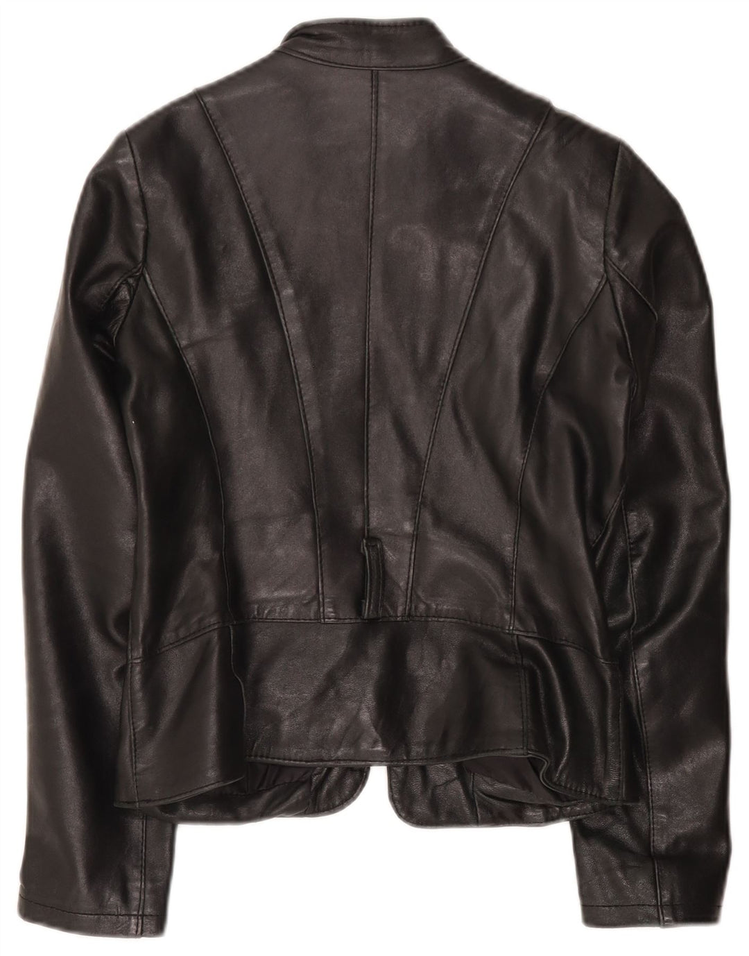 Bata and More Damen Lederjacke IT 44 Mittelschwarzes Leder