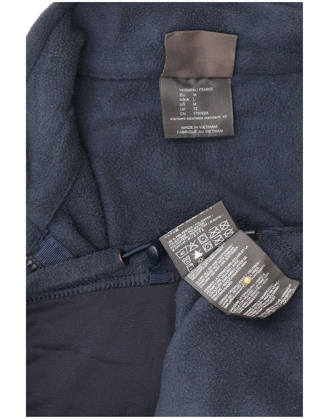 Jack Wolfskin Damen Fleecejacke UK 12 Medium Marineblau Polyester
