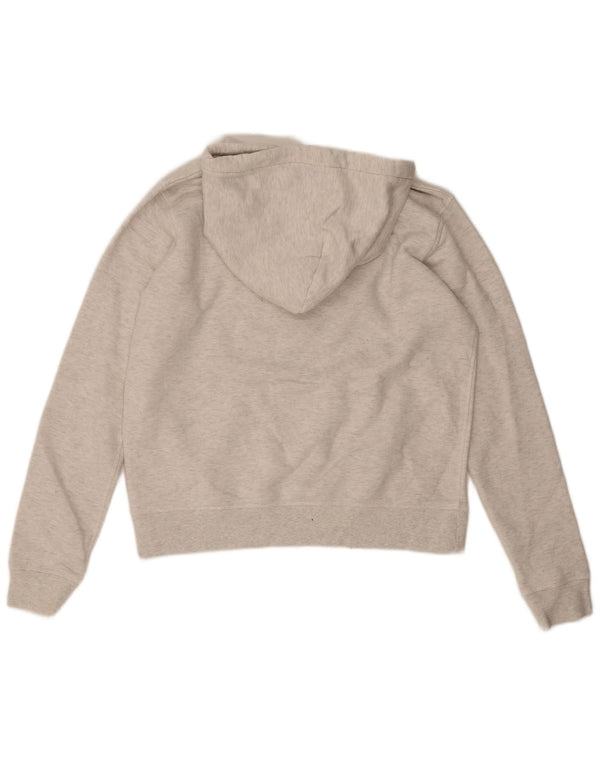 Jack Wills Damen-Kapuzenpullover mit Grafik, UK 12, mittelgrau gefleckte Baumwolle