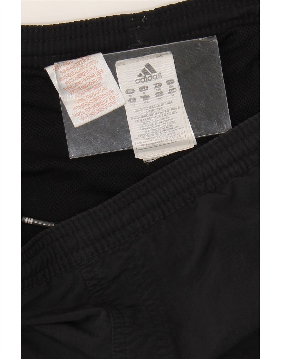 Adidas Sportshorts für Jungen, 11–12 Jahre, schwarzes Polyester
