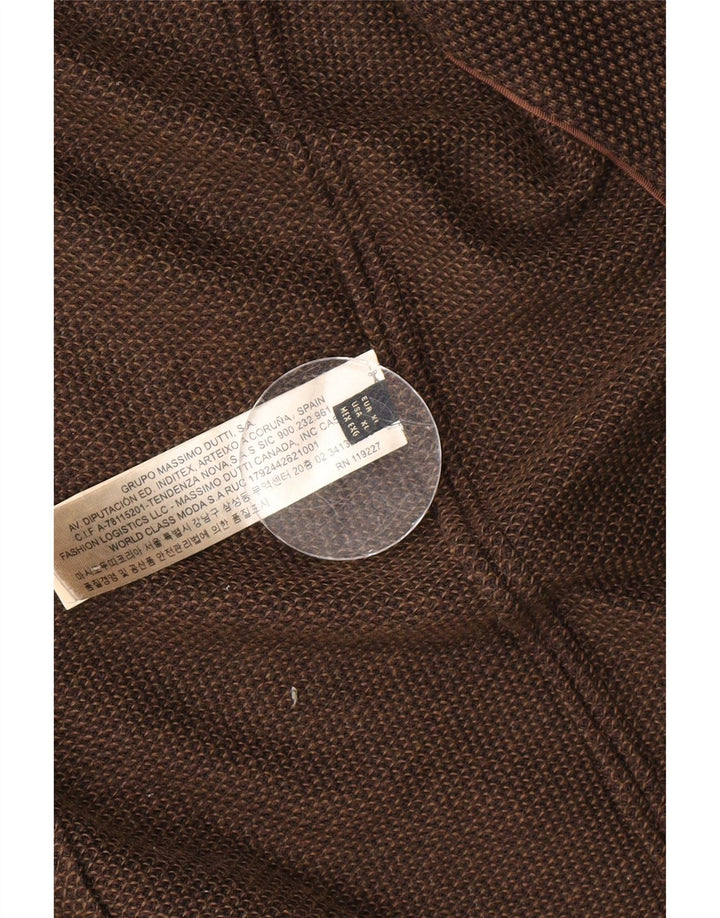 Massimo Dutti Herren-Blazer mit 2 Knöpfen, UK 42, XL, braune Baumwolle