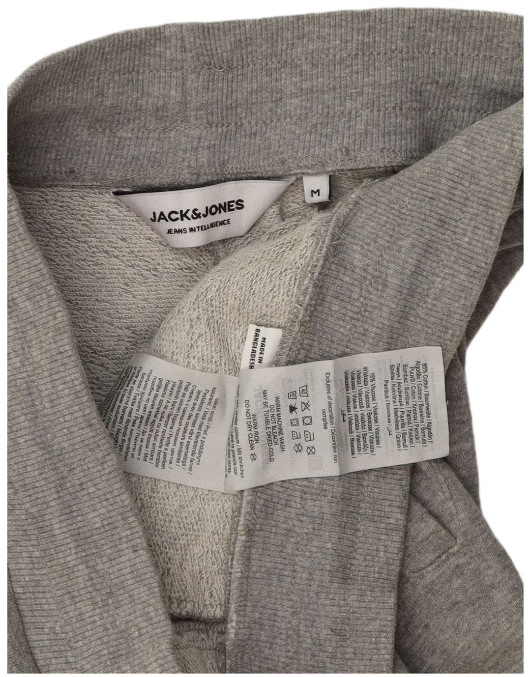 JACK & JONES Herren Cargo-Trainingshose, Jogginghose, mittelgraue Baumwolle